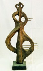 Music instruments 1    Stoneware - Inglish clay 1280C(60cmX30cmX11cm)        Front                    Price 600 E